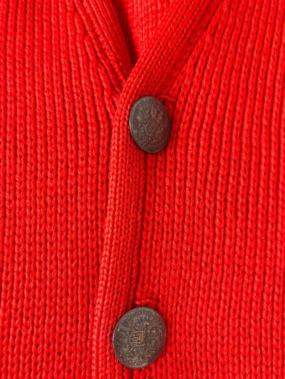 Wil-Co Imports Women's Red 100% Wool Sz. S/M Sweater Austria Viktoria Klinger - Picture 2 of 5